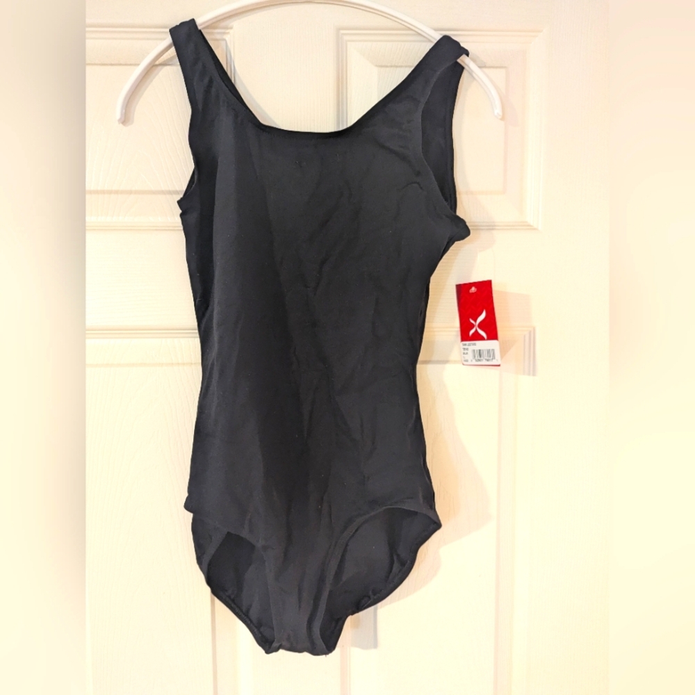 Black Mirella Leotard. Size Large